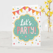 Carte de bannière d'anniversaire festive (Fleur jaune)