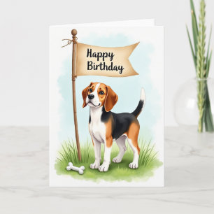 Carte de bannière de chiot mignon
