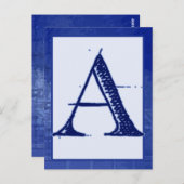 Carte de bannière de typographie de la lettre "A" (Devant / Derrière)