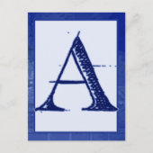 Carte de bannière de typographie de la lettre "A" (Devant)