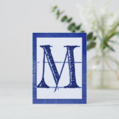 Carte de bannière de typographie de la lettre "M" (Debout devant)
