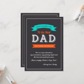 Carte de bannière fête des pères (Devant/Arrière en situation)