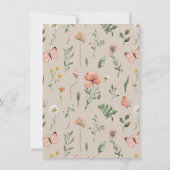 Carte de bannière haut-siège "O" fleur sauvage (Dos)