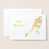 Carte de banquet du Merci de l'entraîneur ou du co (Devant avec enveloppe)