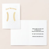 Carte de banquet Merci de l'entraîneur de baseball (Affichage)