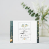 Carte de baptême avec croix et fleurs (Debout devant)