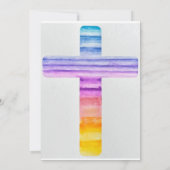 Carte de baptême / Carte chrétienne à Croix Aquare (Dos)