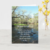 Carte de baptême d'adulte de nouvelle création (Fleur jaune)