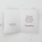 Carte de baptême d'adulte par un pas de foi (Intérieur)