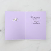 Carte de baptême de jumeaux sur le pourpre avec 2 (Intérieur)