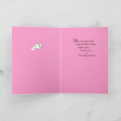 Carte de baptême de jumeaux sur le rose moyen avec (Intérieur)