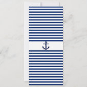 Carte de Baptême Nautique Ancre gris bleu (Dos)