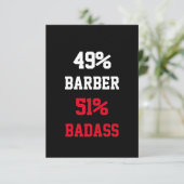 Carte de barber Badass (Debout devant)