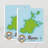 Carte de Barra Écosse (Devant / Derrière)