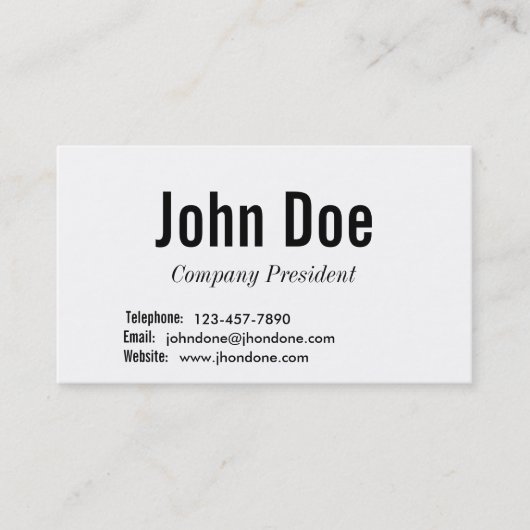 Carte de base (Devant)