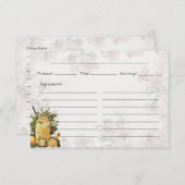 Carte de base à la citronnelle rose (Devant / Derrière)