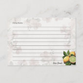 Carte de base à la citronnelle rose (Dos)