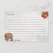 Carte de base à la crème de fraise (Dos)