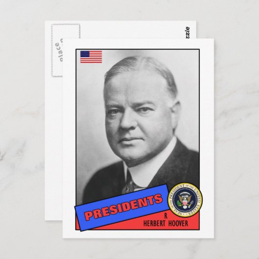 Carte de base-ball Herbert Hoover (Devant / Derrière)