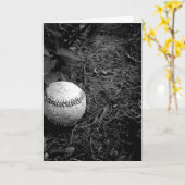 Carte de base-ball heureuse de fête des pères (Fleur jaune)