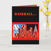 Carte de base-ball noire et orange fraîche de fan (Fleur jaune)