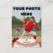 Carte de base-ball personnelle (statistiques de Pi (Devant)