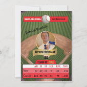 Carte de base-ball W/ Statistiques Invitations de  (Devant)