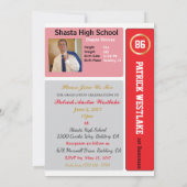 Carte de base-ball W/ Statistiques Invitations de  (Dos)