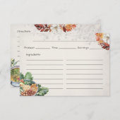 Carte de base Soup Du Jour Recette (Devant / Derrière)