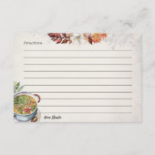 Carte de base Soup Du Jour Recette (Dos)