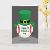 Carte de baseball à motif de chapeau vert (Fleur jaune)