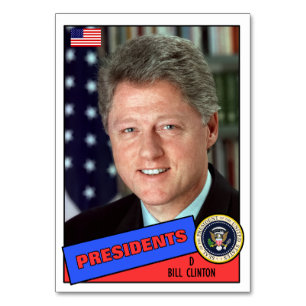 Carte de baseball Bill Clinton
