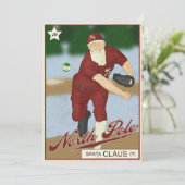 Carte de baseball du Père Noël (Debout devant)