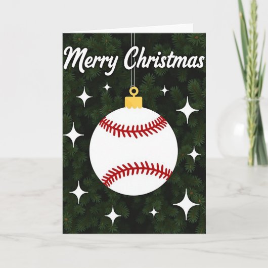 Carte de Baseball Joyeux Noël (Devant)