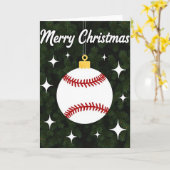 Carte de Baseball Joyeux Noël (Fleur jaune)