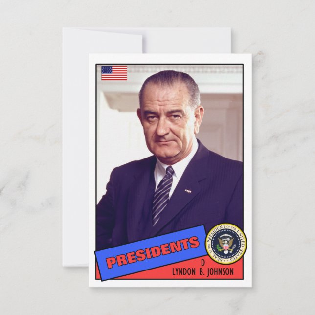 Carte de baseball Lyndon B. Johnson (Devant)