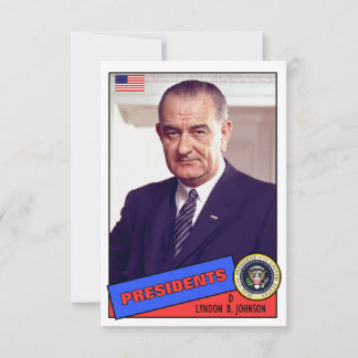 Carte de baseball Lyndon B. Johnson