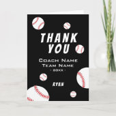 Carte de baseball noir Merci (Devant)