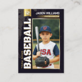 Carte de baseball personnalisée, Gold Player Card (Devant)