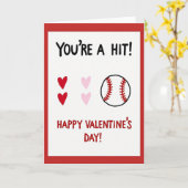 Carte de baseball pour la Saint-Valentin (Fleur jaune)