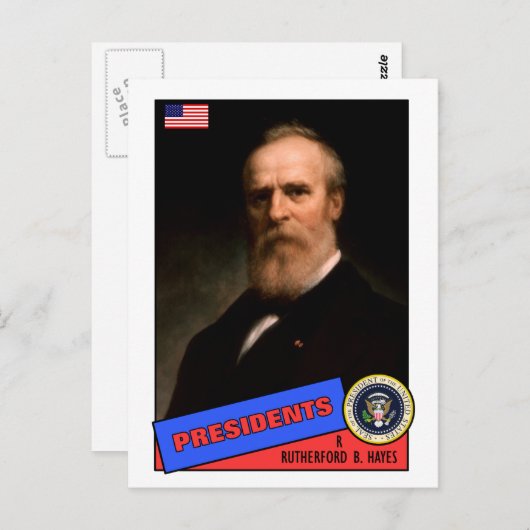Carte de baseball Rutherford B. Hayes (Devant / Derrière)