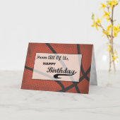 Carte De Basketball D'Anniversaire De Tous (Fleur jaune)