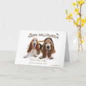 carte de basset de Halloween (Fleur jaune)