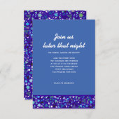 Carte de Bat mitzvah de réception STAR WALL Bar (Devant / Derrière)