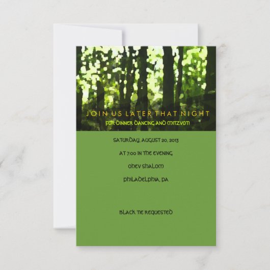 Carte de Bat mitzvah Journey Watercolor Bar (Devant)