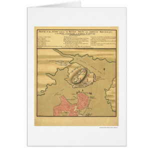 Carte de bataille de Charlestown - 1775