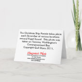 Carte de bateau de Noël de paix (Dos)