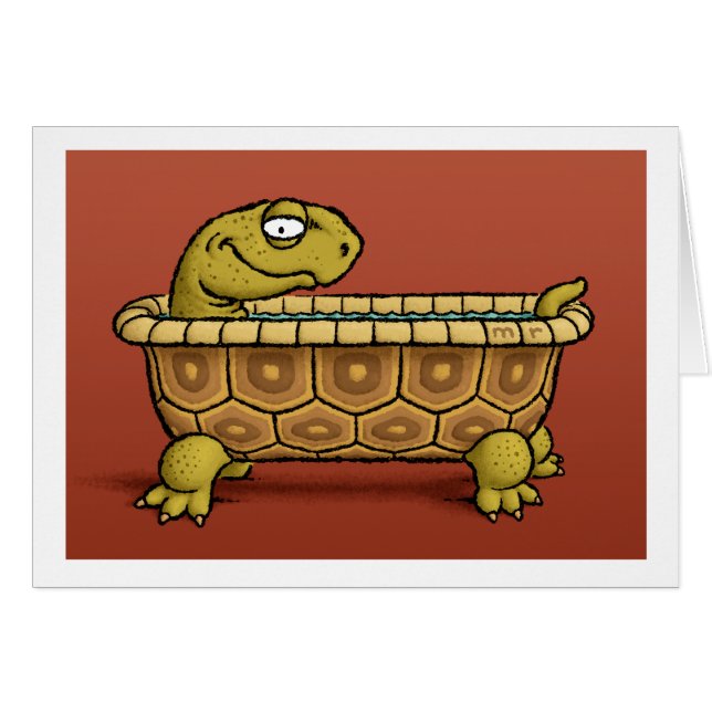 Carte de Bath de tortue (Devant horizontal)