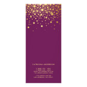 Carte de bâti d'entreprise Faux Gold Foil Confetti (Dos)