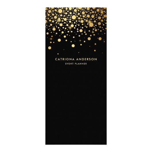 Carte de bâti d'entreprise Faux Gold Foil Confetti (Devant)